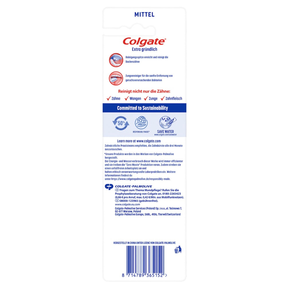 Colgate Tandenborstel Extra Grondig Medium (2+1 Gratis) – 3 stuks