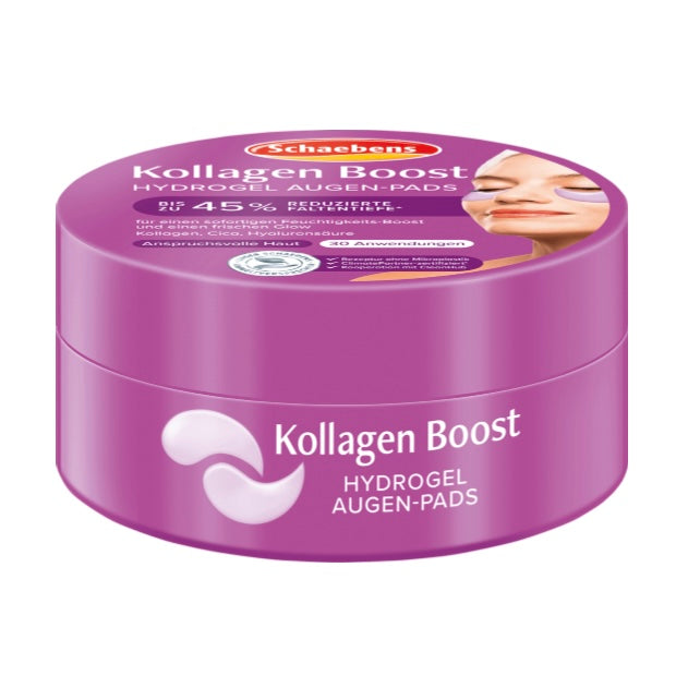 Schaebens Oogpads Hydrogel Collageen Boost – 30 paar (60 stuks) in potje