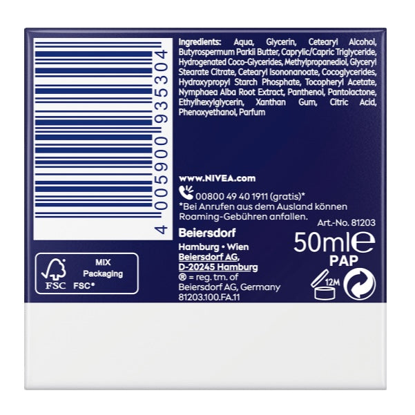 NIVEA Essentials Nachtcrème – 24h Hydratatie & Regeneratie – 50 ml