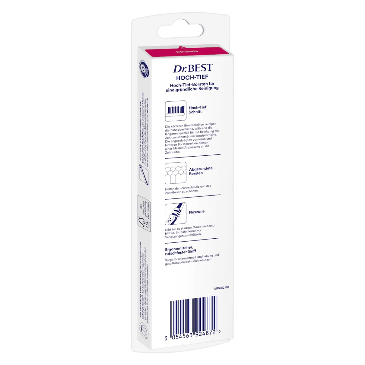 Dr. Best Tandenborstel Clean Hoog-Laag Medium (2+1 Gratis) – 3 stuks