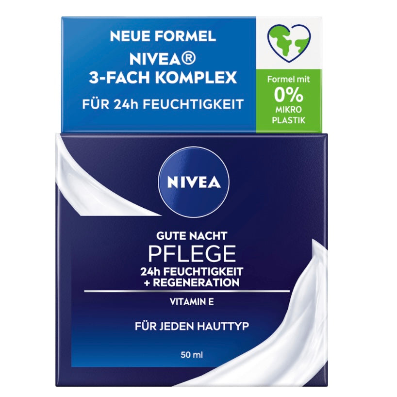 NIVEA Essentials Nachtcrème – 24h Hydratatie & Regeneratie – 50 ml