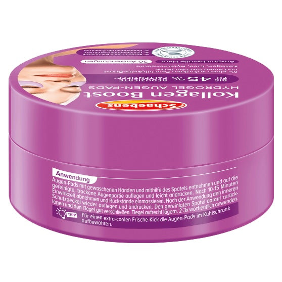 Schaebens Oogpads Hydrogel Collageen Boost – 30 paar (60 stuks) in potje