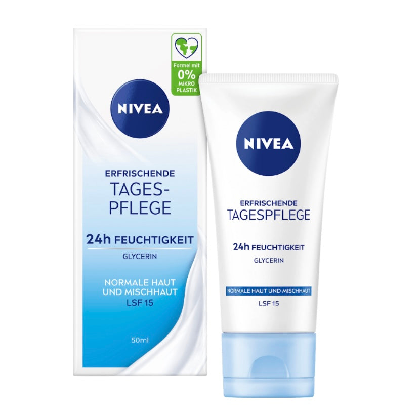 NIVEA Essentials Verfrissende Dagcrème – 24h Hydratatie – SPF 15 – 50 ml