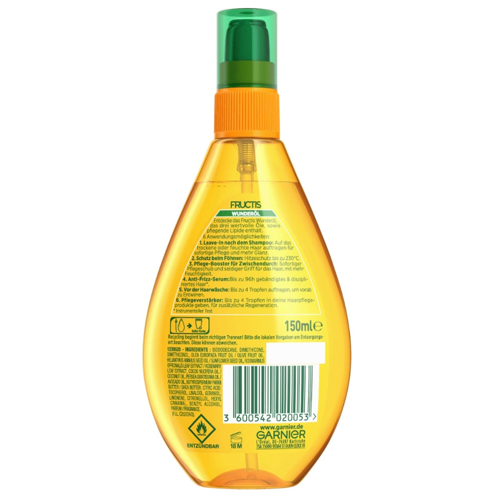 Garnier Fructis Oil Repair 3 Wunder-Öl Haarolie – 150 ml