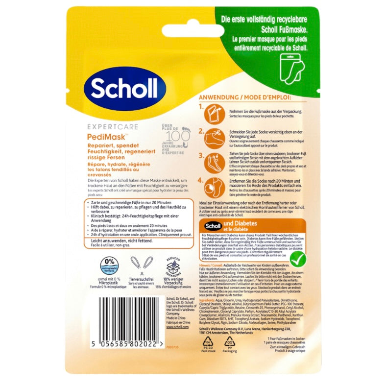 Scholl Voetmasker Sokken met Manuka Honing – 1 paar (2 stuks)