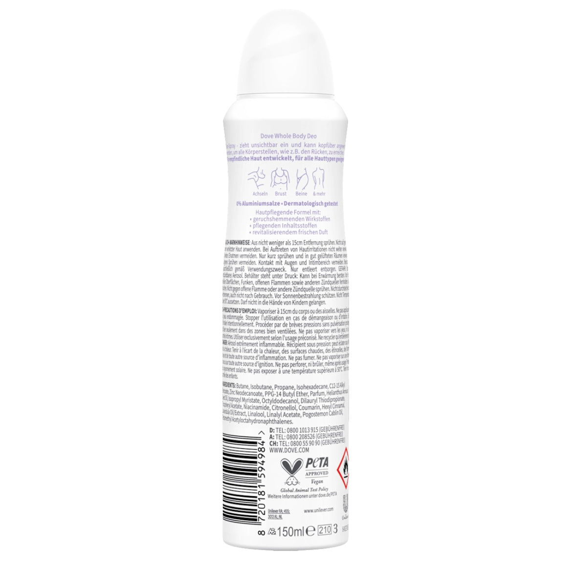 Dove Deospray Lavendel & Kamille – 150 ml