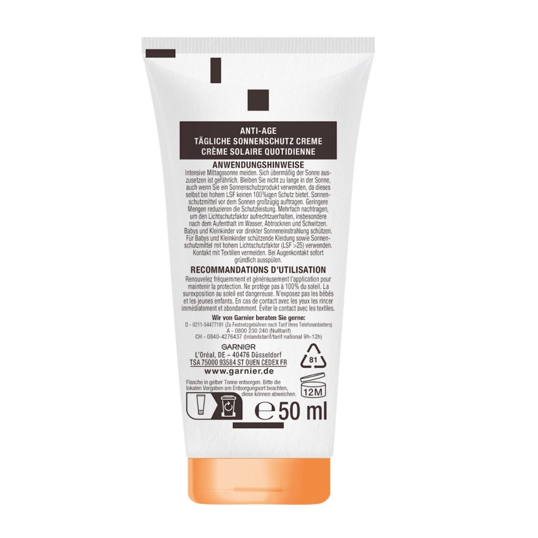 Garnier Ambre Solaire Anti-Age Super UV Crème – SPF 50+ – 50 ml