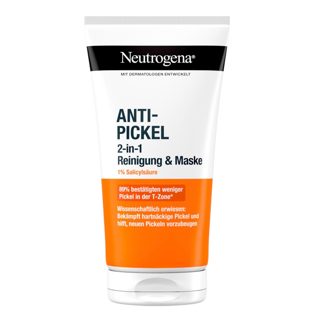 Neutrogena Anti-Puistjes 2-in-1 Reiniging & Masker – 150 ml