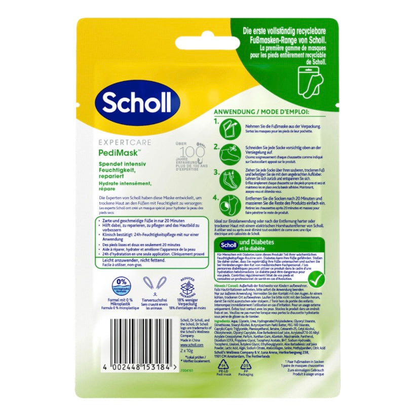 Scholl Voetmasker Sokken met Aloë Vera – 1 paar (2 stuks)