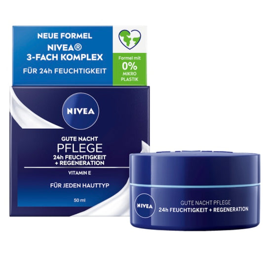 NIVEA Essentials Nachtcrème – 24h Hydratatie & Regeneratie – 50 ml