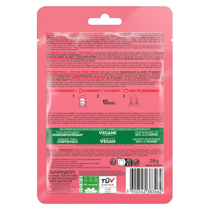 Garnier Skin Active Anti-Aging Sheetmasker Hydra Bomb met Druivenextract – 28 g