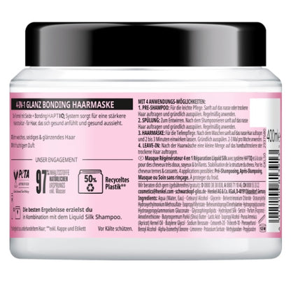 Schwarzkopf GLISS Haarmasker 4-in-1 Liquid Silk – 400 ml