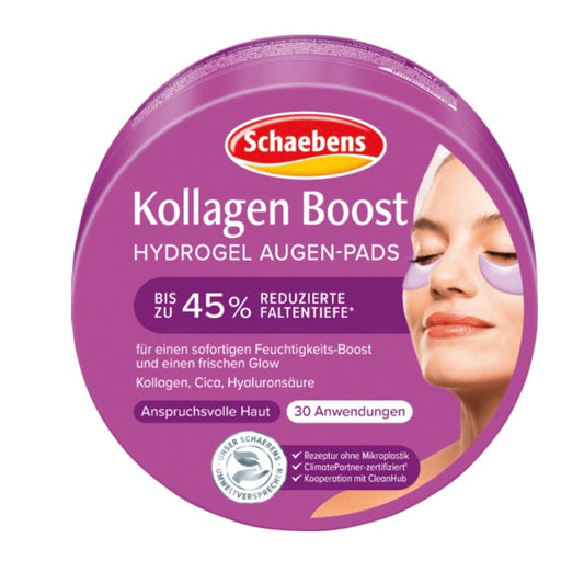 Schaebens Oogpads Hydrogel Collageen Boost – 30 paar (60 stuks) in potje