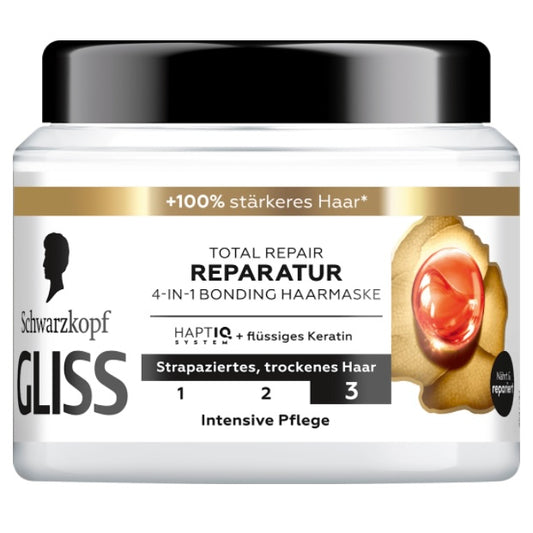 Schwarzkopf GLISS Haarmasker 4-in-1 Total Repair – 400 ml