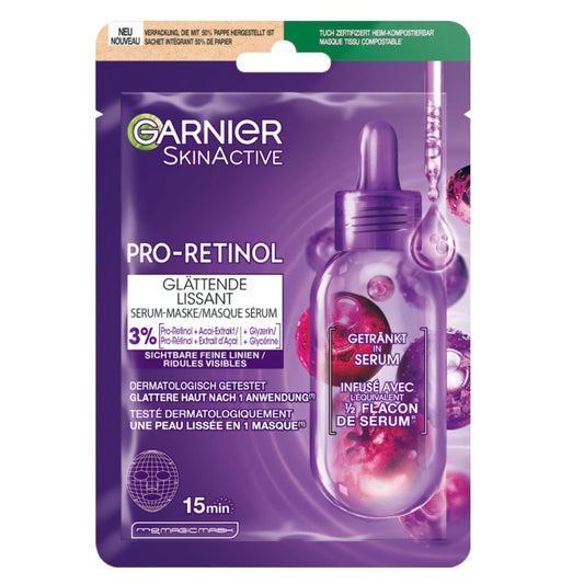 Garnier Skin Active Gezichtsmasker met Pro-Retinol – 1 stuk