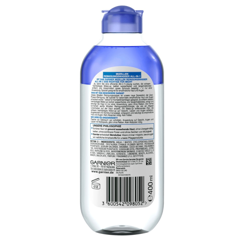 Garnier Micellair Reinigingswater – Gevoelige Huid & Ogen – 400 ml