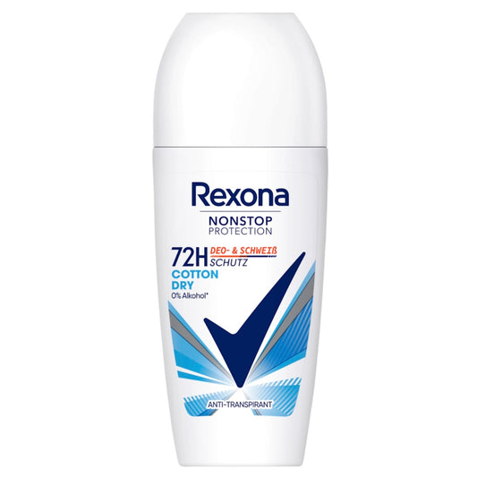 Rexona Antitranspirant Roll-On Nonstop Bescherming Katoenfris – 50 ml