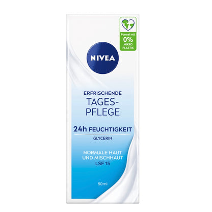 NIVEA Essentials Verfrissende Dagcrème – 24h Hydratatie – SPF 15 – 50 ml