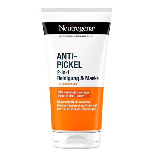 Neutrogena Anti-Puistjes 2-in-1 Reiniging & Masker – 150 ml